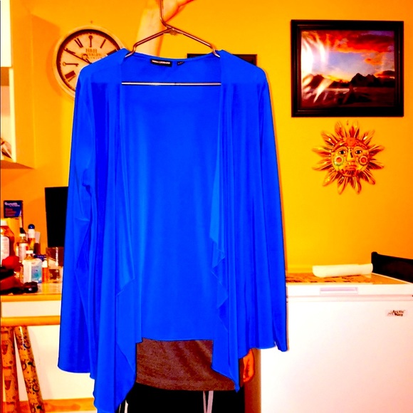 Gorgeous  Blue Nina Leonard Waterfall Jacket - Picture 4 of 8